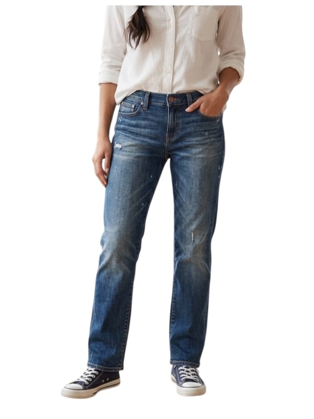 Madewell Slim Boy Jean Paint Splatter Denim Jeans Sz 29 Blue Streetwear Y2K Chic